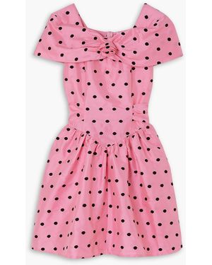 BATSHEVA Salt minikleid aus taft mit polka-dot-stickereien - Pink