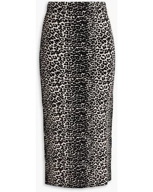 Solid & Striped Strick-midirock mit leopardenprint - Schwarz
