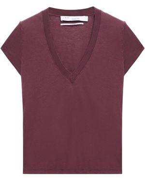 IRO Lyocell And Cotton-blend Jersey T-shirt - Purple