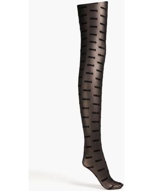 Versace Galaxy Flocked Tights - Black