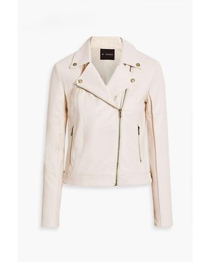 V BY MUUBAA Faux Leather Biker Jacket - Natural