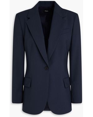 Theory Wool-Blend Crepe Blazer - Blue
