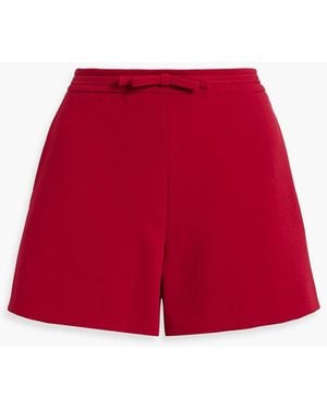 RED Valentino Bow-Detailed Crepe Shorts - Red