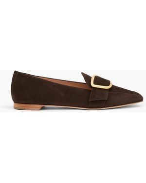 Rupert Sanderson Chesla Embellished Suede Loafers - Brown