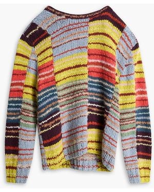 The Elder Statesman Jacquard-knit Cotton And Alpaca-blend Jumper - Multicolour