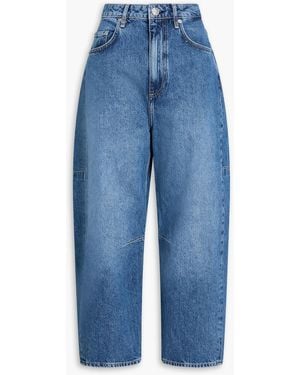Rag & Bone Charlie Ankle High-Rise Barrel-Leg Jeans - Blue