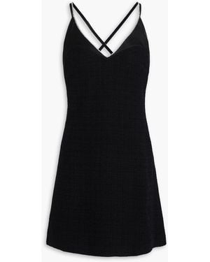 Sandro Crystal-embellished Tweed Mini Dress - Black