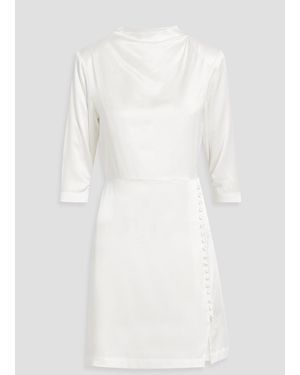 Envelope Campania Silk-satin Mini Dress - White