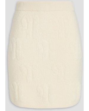 Nanushka Jacquard-Knit Wool Mini Skirt - Natural