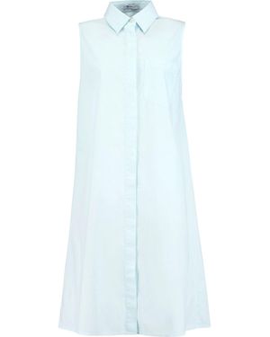 T By Alexander Wang Cotton-Poplin Shirt Dress - Blue