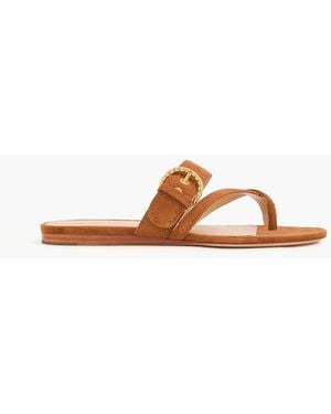 Veronica Beard Salva Suede Sandals - Brown
