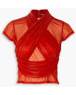 Supriya Lele Knotted Jersey Top - Red