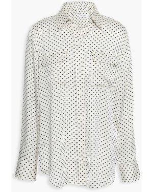 Equipment Slim Signature Printed Washed-Satin Shirt - White
