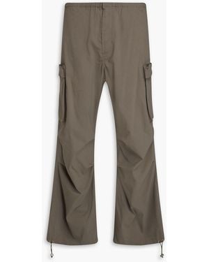 Sandro Cotton-blend Cargo Trousers - Grey