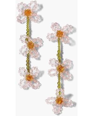 Simone Rocha Daisy ohrringe mit kristallen und goldfarbenen details - Weiß