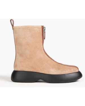 3.1 Phillip Lim Mercer chelsea-boots aus veloursleder mit reißverschlussdetails - Weiß