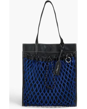 3.1 Phillip Lim Macramé And Leather Tote - Blue