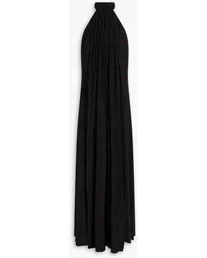 Magda Butrym Draped Jersey Halterneck Maxi Dress - Black