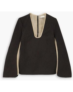 Tory Burch Mehrlagiges oberteil aus crêpe - Schwarz