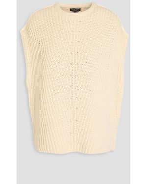 Rag & Bone Shane Ribbed-knit Cotton-blend Vest - Natural