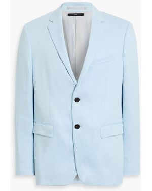 Theory Morton Linen-Blend Twill Blazer - Blue