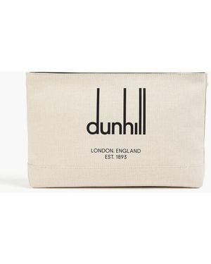 dunhill Logo-print Canvas Pouch - Natural
