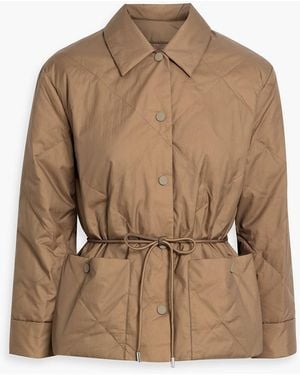 Theory Quilted Shell Down Jacket - Brown