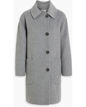Vince Wool-Blend Felt Coat - Gray
