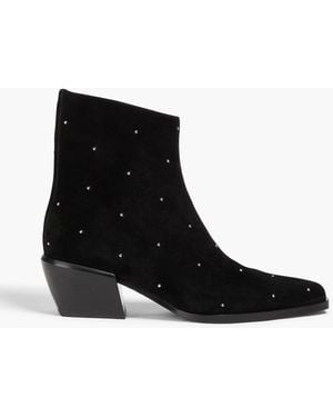 Rag & Bone Joni Studded Suede Ankle Boots - Black