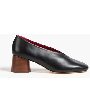 Mansur Gavriel Glove Leather Court Shoes - Black