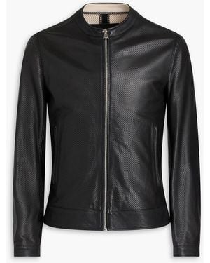 Dolce & Gabbana Leather Biker Jacket - Black