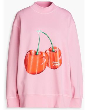 Stand Studio Oversized Printed Cotton-fleece Sweatshirt - Pink