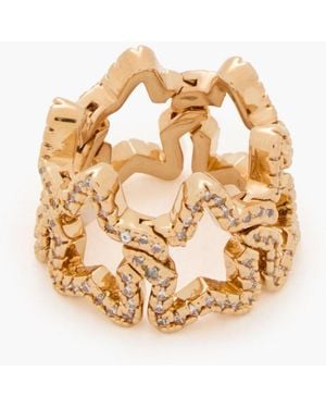 Zimmermann Goldfarbener ring mit kristallen - Mettallic