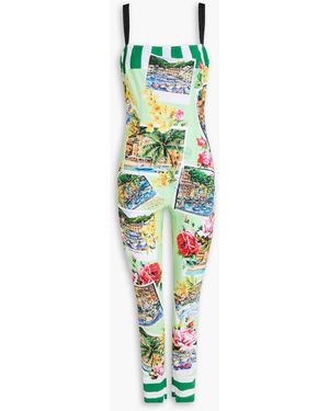 Dolce & Gabbana Printed Stretch-jersey Jumpsuit - Green