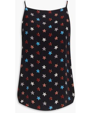 Equipment Printed Washed-Silk Camisole - Black