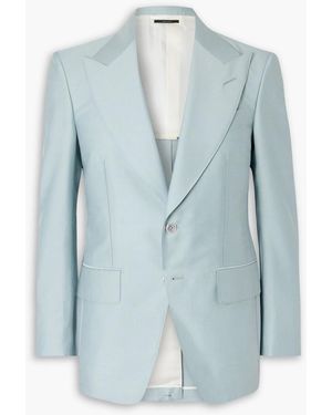 Tom Ford Atticus Wool And Silk-Blend Twill Suit Jacket - Blue