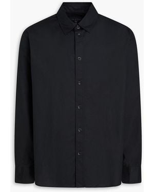 Rag & Bone Griffin Stretch-Cotton Poplin Shirt - Black