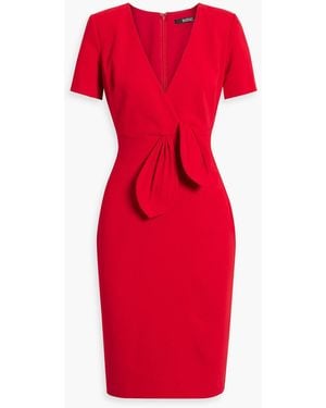 Badgley Mischka Wrap-effect Cady Mini Dress - Red