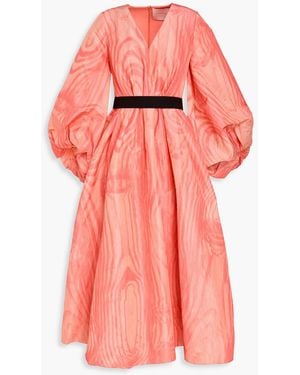 ROKSANDA Yasha Belted Printed Taffeta Midi Dress - Pink