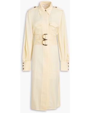 Zimmermann Twill Midi Shirt Dress - Natural