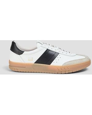 dunhill Court Legacy Color-Block Leather Sneakers - White