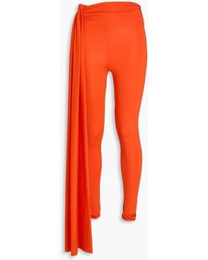 Maygel Coronel Sierpe Satin-Jersey Leggings - Orange