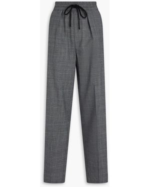 Isabel Marant Priska Prince Of Wales Checked Wool-Blend Straight-Leg Trousers - Grey