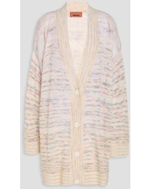 Missoni Space-Dyed Crochet-Knit Cardigan - Natural