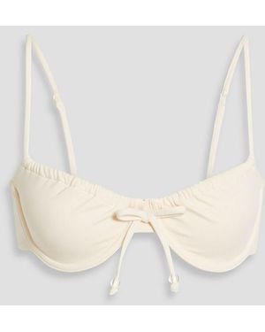 Solid & Striped The Lolita Bow-Detailed Bikini Top - White