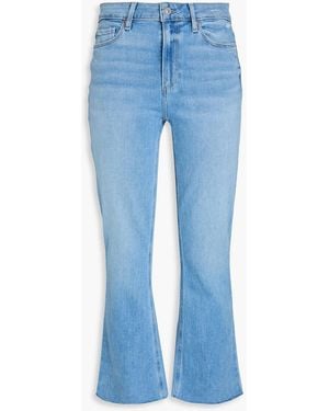 PAIGE Colette Cropped High-Rise Flared Jeans - Blue
