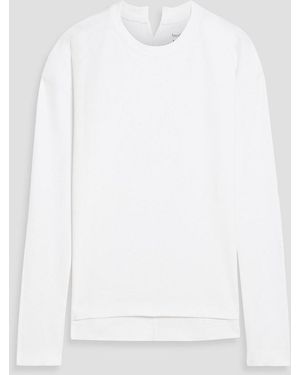 Another Tomorrow Cotton-Jersey Top - White