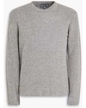 Canali Bouclé-Knit Wool Jumper - Grey