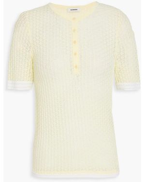 Sandro Pointelle-knit Top - White
