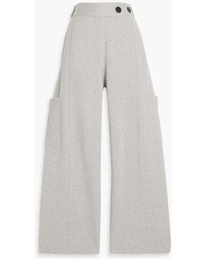NAADAM Cotton And Wool-Blend Wide Leg Pants - White
